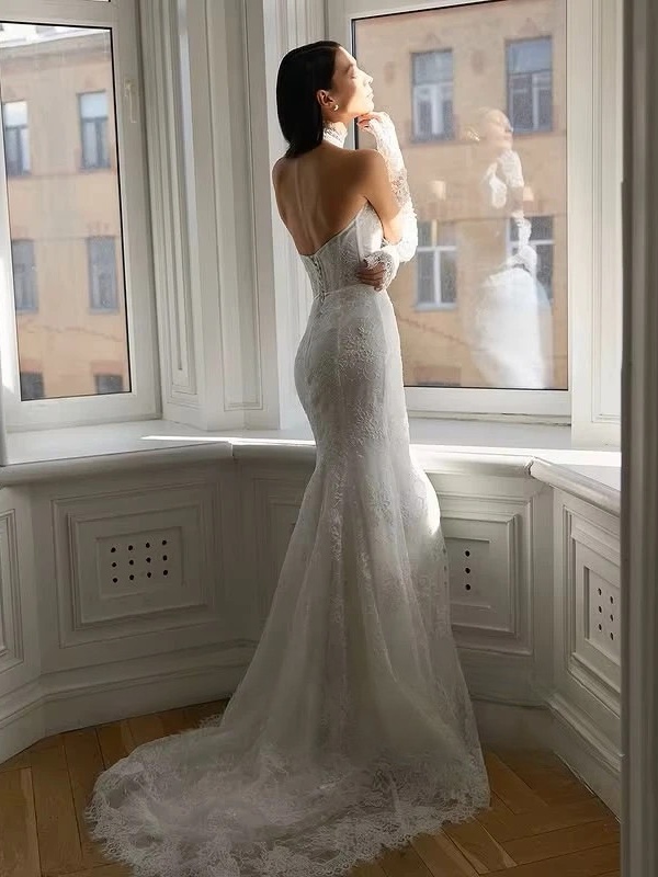 SoDigne Mermaid Lace Bride Dresses Sleeveless Detachable Sleeves Wedding Dress Long Bridal Gowns Robe De Mairee Customized 3 SoDigne Mermaid Lace Bride Dresses Sleeveless Detachable Sleeves Wedding Dress Long Bridal Gowns Robe De Mairee Customized – Bild 3